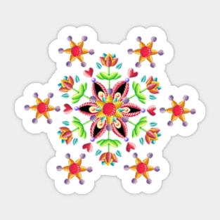 Folkloric Embroidery (printed) Sticker